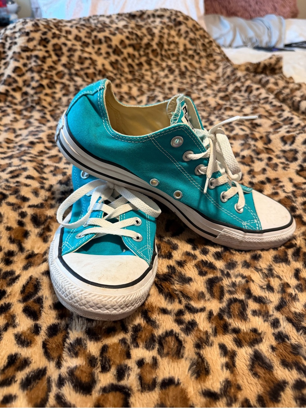 Converse All Star Low Top Sneakers - Teal Blue - Picture 2 of 5
